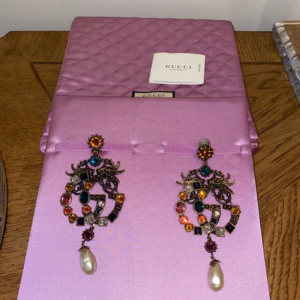 @@@@SOLD@@@@Gucci Dragon Clip Earrings